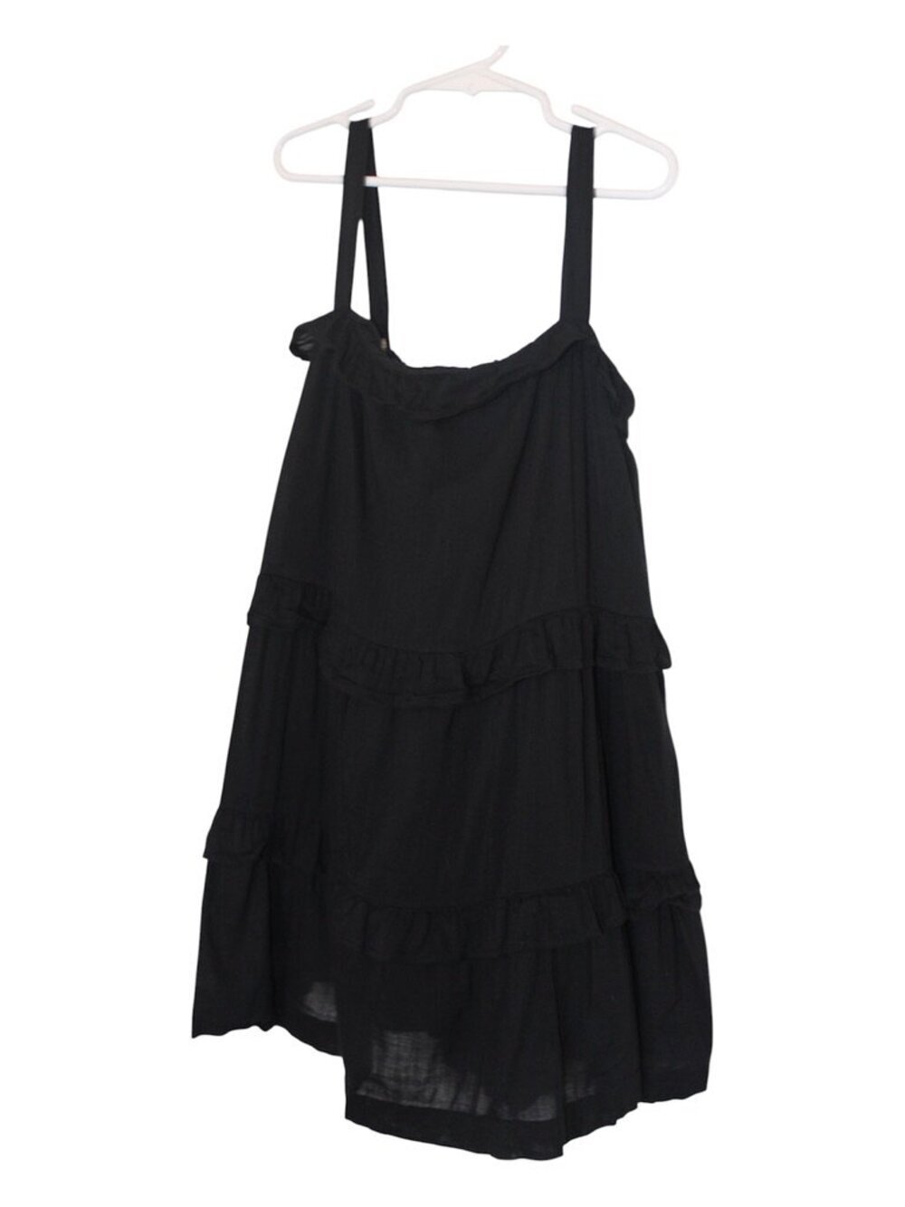 Girl's black 100% Cotton Tiered Play Dress
